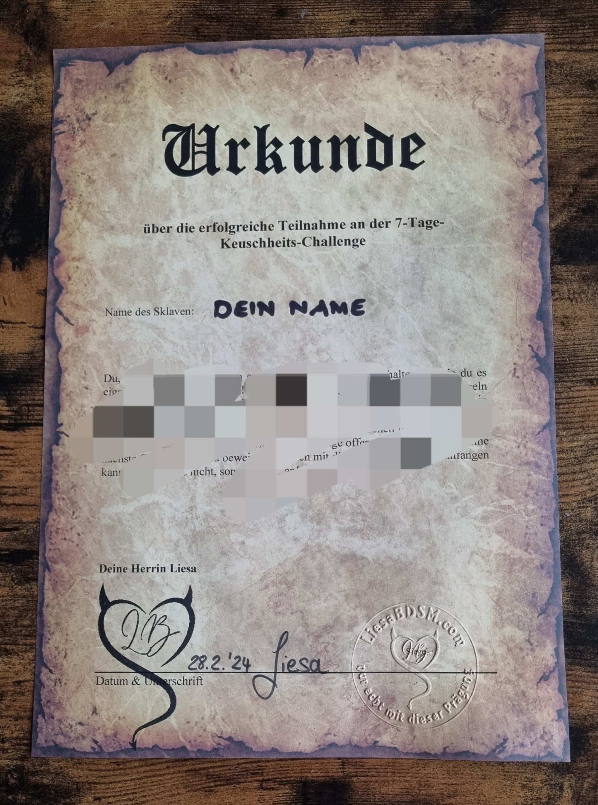 7-Tage-Keuschheits-Challenge