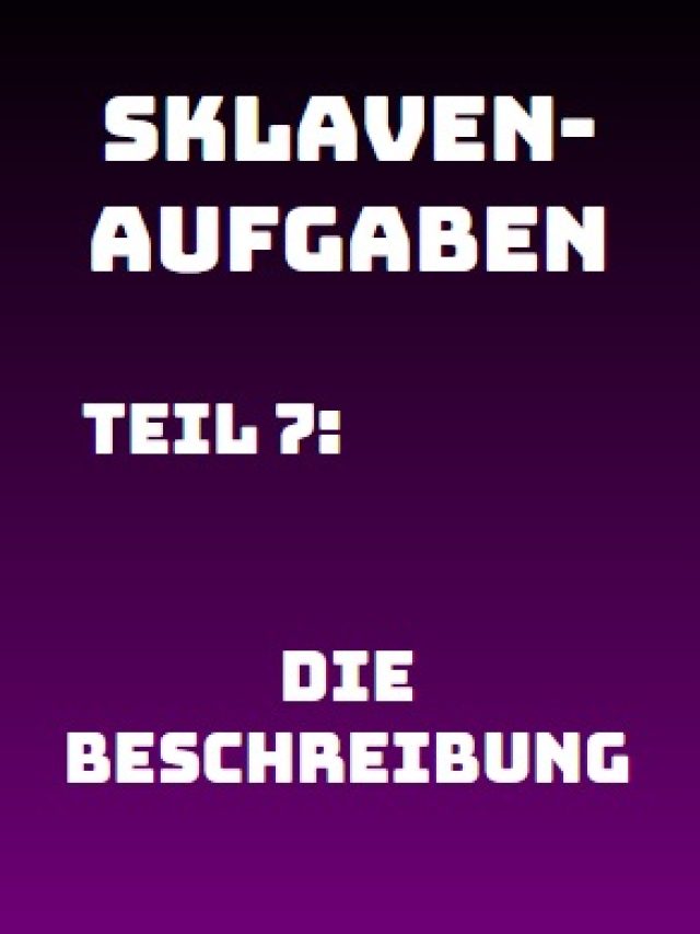 Sklavenaufgabe 007: Die Beschreibung